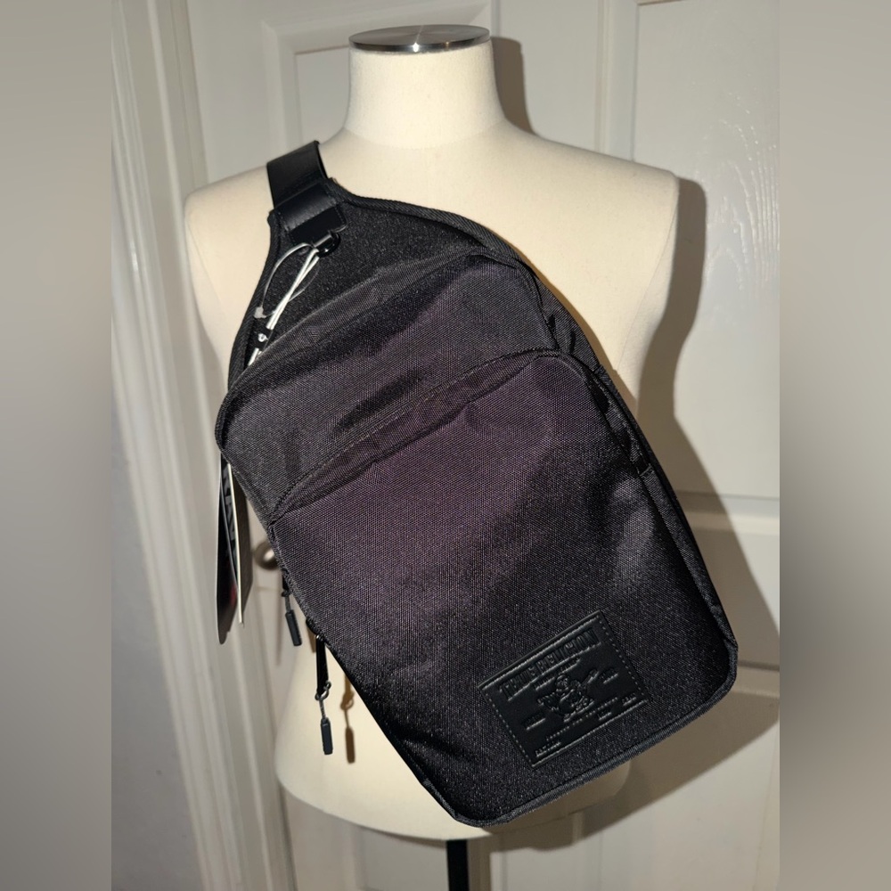 True Religion Black Men's Sling Crossbody Bag